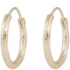Honey Sparkling Hoop Earring Gold 18mm