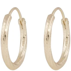 Honey Sparkling Hoop Earring Gold 18mm