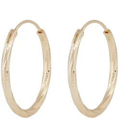 Honey Sparkling Hoop Earring Gold 25mm