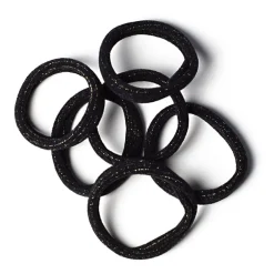 Hårstrikk Sort/sølv 6 stk