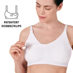 3-In-1 Nursing And Pumping Bra White S