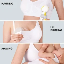 3-In-1 Nursing And Pumping Bra White S