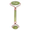 Island Jade Rose Gold Gemstone Facial Roller
