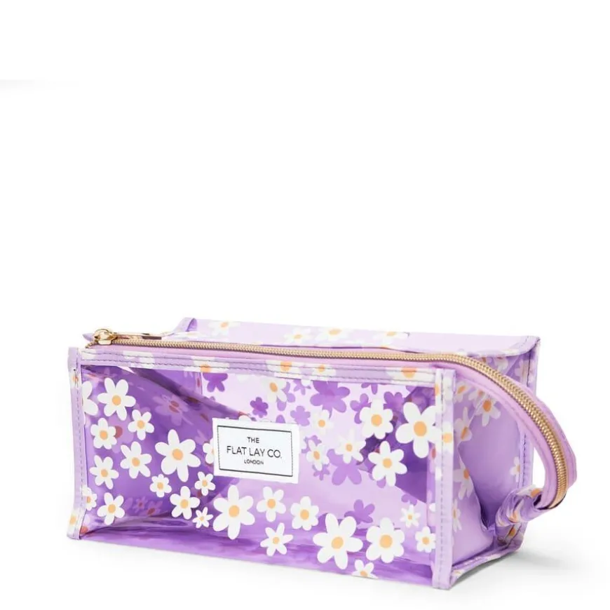 Jelly Flat Lay Makeup Box Bag Lilac Daisy