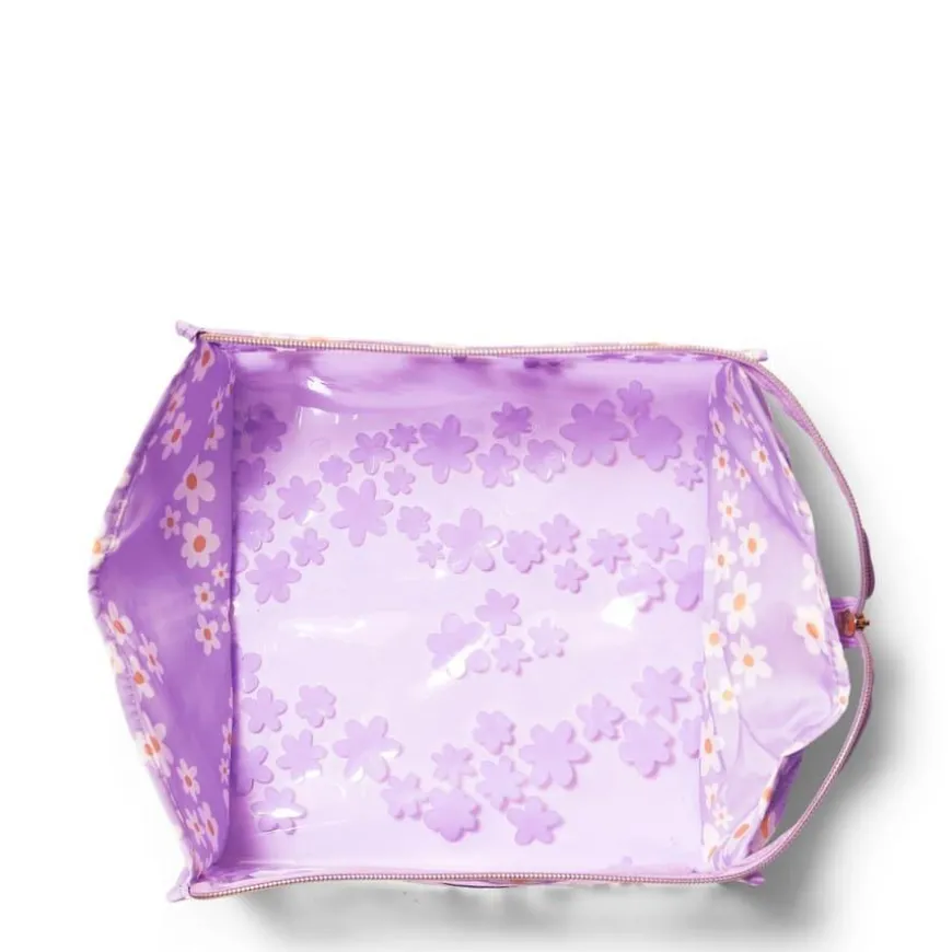 Jelly Flat Lay Makeup Box Bag Lilac Daisy