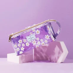 Jelly Flat Lay Makeup Box Bag Lilac Daisy