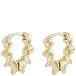 Jen Ring Earrings Plain Gold Onesize