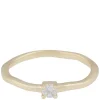 Jen Small Stone Ring Gold Clear S