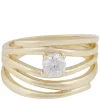 Jen Stone Irregular Ring Gold Clear S