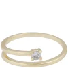Jen Swirl Stone Ring Gold Clear S