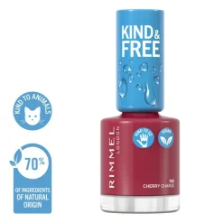 Kind & Free Clean Cosmetics Nail Polish 166 Cherry Chance 8ml