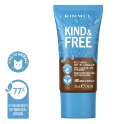 Kind & Free Moisturising Skin Tint Foundation 605 Deep Chocolate 30ml