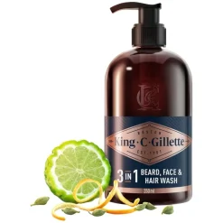King C Gillette 3-In-1 Beard Wash 350ml