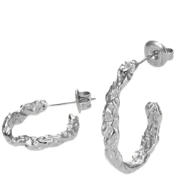 Lana Creoles Medium Steel 25mm