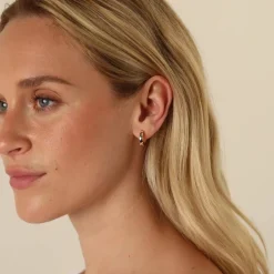 Lara Small Ear Ring Plain Gold Onesize
