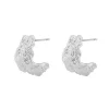 Lauren Oval Earring Plain Silver