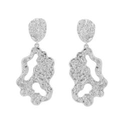 Lauren Pendant Earring Plain Silver