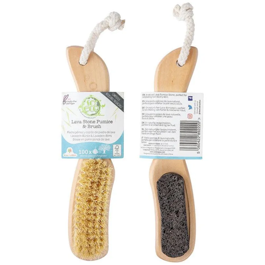 Lava Stone Pumice & Brush