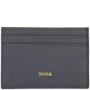 Leather Card Holder Nappa Steel Blue