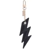 Leather Lightning Charm Nappa Black With Gold