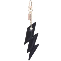 Leather Lightning Charm Nappa Black With Gold