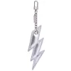 Leather Lightning Charm Nappa Silver