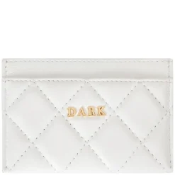 Leather Quilted Card Holder Off White