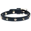 Leather Star Stud Bracelet Mini Black