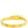 Leather Star Stud Bracelet Mini Yellow