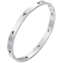 Leia Star Bangle Bracelet Silver