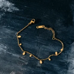 Lia Tiny Oval Bracelet Stainless Steel 1pcs