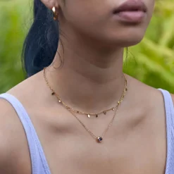 Lia Tiny Oval Necklace Stainless Steel 1pcs