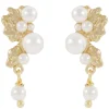 Line Earring Gold/White Onesize