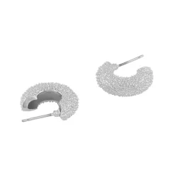Lise Oval Earring Plain Silver Onesize