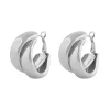 Lucia Ear Plain Silver Onesize