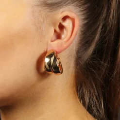 Lucia Ear Plain Silver Onesize