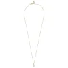 Lucy Drop Pendant Necklace Gold White 45cm