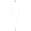 Lucy Drop Pendant Necklace Silver White 45cm