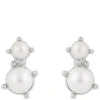 Lucy Mini Earrings Silver White Onesize