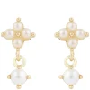 Lucy Small Earrings Gold White Onesize