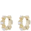 Lucy Small Ring Earrings Gold White Onesize