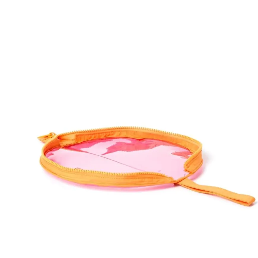 Lunar Flat Lay Makeup Pouch Pink and Orange
