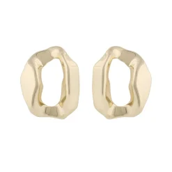 Malibu Big Earring Plain Gold