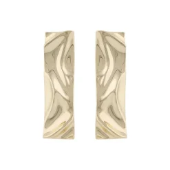 Malibu Long Earring Plain Gold