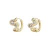 Malibu Stone Ring Earring Gold/Clear