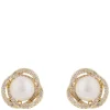 Mayfair Pearl Earring Gold/White