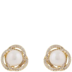 Mayfair Pearl Earring Gold/White