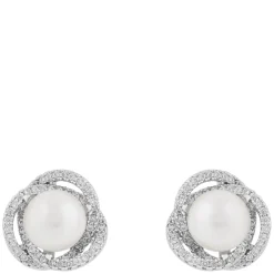 Mayfair Pearl Earring Silver/White
