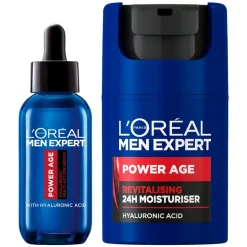 Men Expert Power Age Hyaluronic Multi-Action Serum 30ml + Power Age Revitalizing Moisturiser 50ml