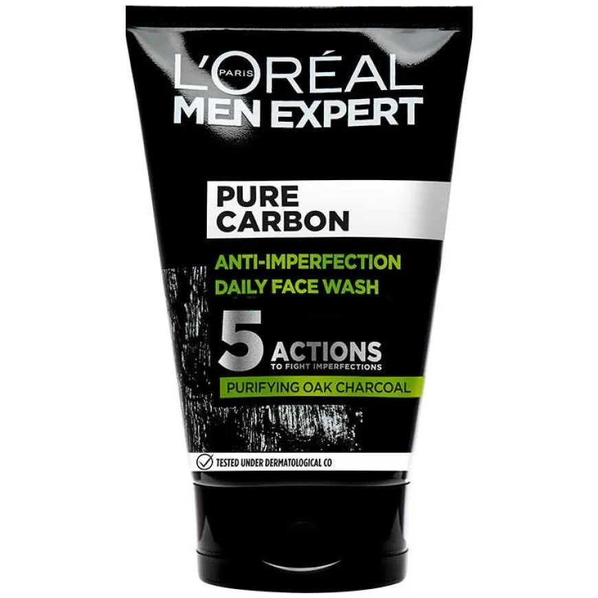 Men Expert Pure Carbon Anti-Imperfections Daily Face Wash 100ml